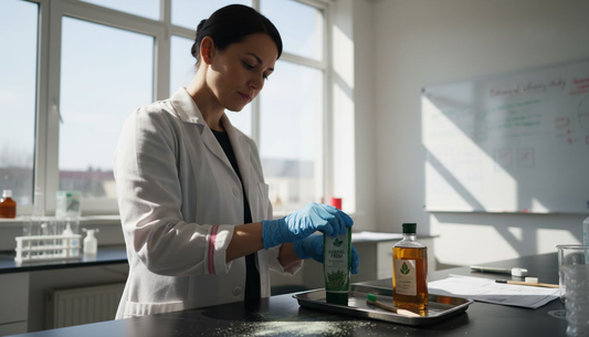 Researcher studies plant-based oral products lab