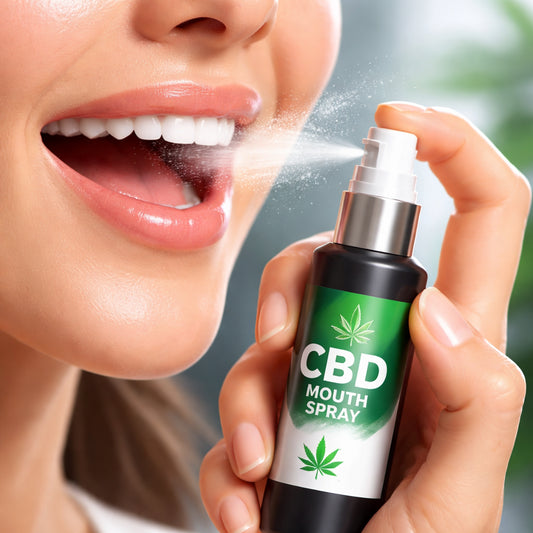 "cbd mouth spray benefits illustration"